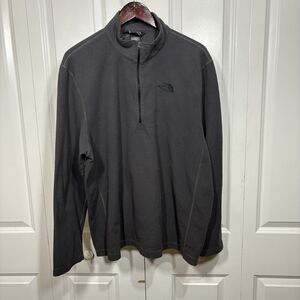 The North Face Fleece Pullover Men XL Black 1/4 Zip Outdoor Hiking Corewear
